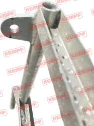 Preview: 28850 Kempf Leiter EB für Laufsteg, 2 Sprossen, verzinkt